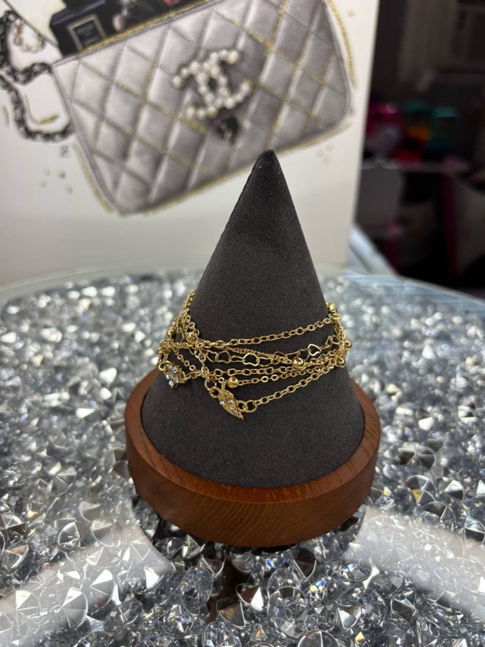 Gold tone stackable bracelets - Picture 3 of 8